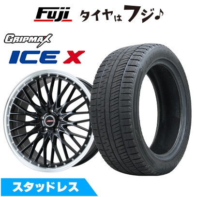 【新品国産車用 5穴114.3車】 スタッドレスタイヤ ホイール４本セット 215/55R17 GRIP MAX アイスX BSW (限定) プレミックス MER PROMESH 17インチ
