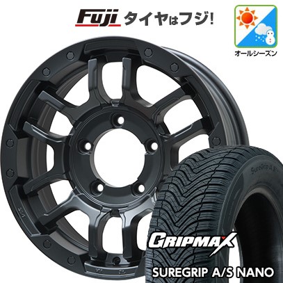 【新品】ジムニーシエラ オールシーズンタイヤ ホイール4本セット 195/80R15 グリップマックス SUREGRIP A/S NANO(限定) ビッグウエイ B-LUGNAS FRD 15インチ
