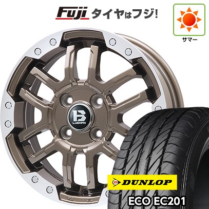 【新品 軽自動車】夏タイヤ ホイール4本セット 145/80R12 ダンロップ エコ EC201 ビッグウエイ B-LUGNAS FRD 12インチ