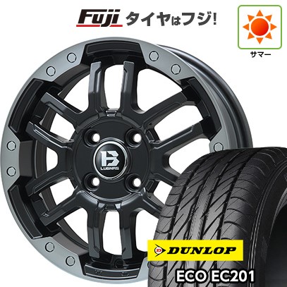 【新品 軽自動車】夏タイヤ ホイール4本セット 145/80R12 ダンロップ エコ EC201 ビッグウエイ B-LUGNAS FRD 12インチ