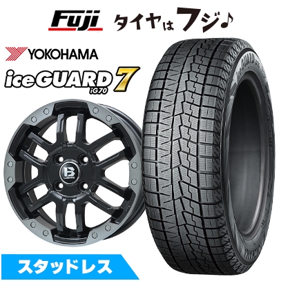 【新品 軽自動車】 タフト ソリオ スタッドレスタイヤ ホイール4本セット 165/65R15 ヨコハマ アイスガード7 セブンIG70 ビッグウエイ B-LUGNAS FRD 15インチ