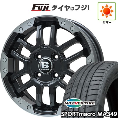【新品国産車用 4穴100車】 夏タイヤ ホイール4本セット 205/50R17 ミレバー スポーツマクロ MA349(限定) ビッグウエイ B-LUGNAS FRD 17インチ