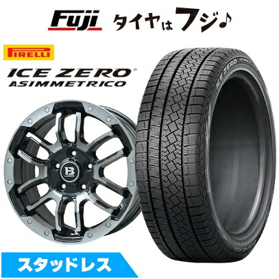 【新品】輸入車用 コンパス 2017- スタッドレスタイヤ ホイール4本セット 225/60R17 ウィンター アイスゼロアシンメトリコ ビッグウエイ B-LUGNAS FRD 17インチ