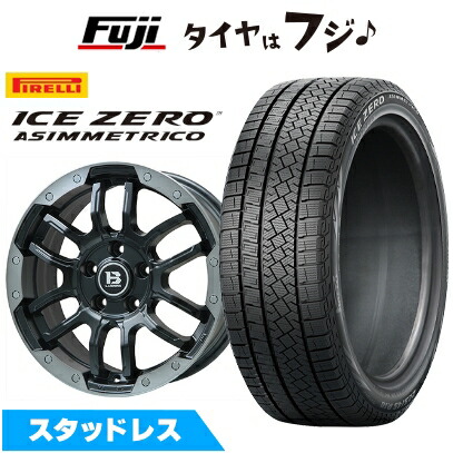 ICE ASIMMETRICO - 新品国産車用 5穴114.3車 スタッドレスタイヤ 車輪4本仕掛ける 235/55R18 ピレリ 冬季 アイスゼロアシンメトリコ ビッグウエイ B-LUGNAS FRD 18in 車、バイク、自転車-自動車-タイヤ、ホイール