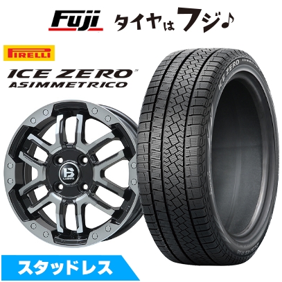 【新品】オーラ スタッドレスタイヤ ホイール4本セット 205/50R17 ピレリ ウィンター アイスゼロアシンメトリコ ビッグウエイ B-LUGNAS FRD 6.5J 17インチ