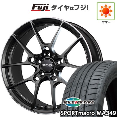 【新品国産車用 5穴114.3車】 夏タイヤ ホイール4本セット 225/35R20 ミレバー スポーツマクロ MA349（限定） RAYS レイズ ボルクレーシング G025 20インチ