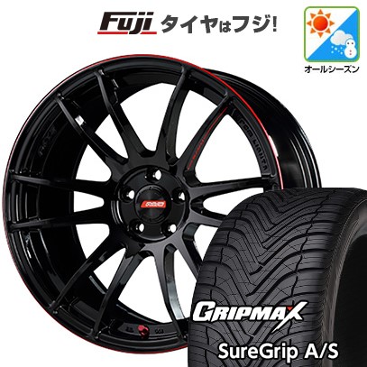 新品国産車用 5穴114.3車 オールシーズンタイヤ ホイール4本セット 215/50R18 SUERGRIP A/S RAYS グラムライツ 57エクストリーム REV LIMIT EDITION 18インチ