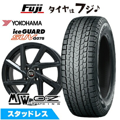 【新品】輸入車用 プジョー5008 2017- スタッドレスタイヤ ホイール4本セット 225/60R17 ヨコハマ アイスガード SUV G075 MSW by OZ Racing MSW 80 17インチ