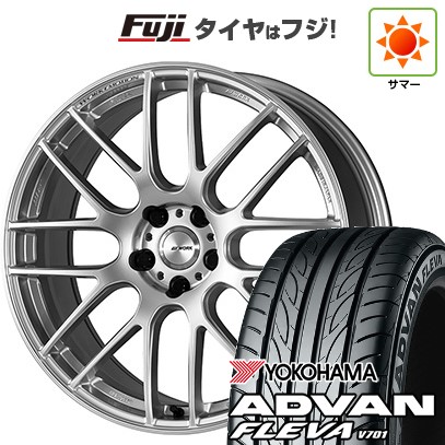 【新品国産車用 5穴114.3車】 夏タイヤ ホイール4本セット 225/35R20 ヨコハマ アドバン フレバV701 WORK ワーク エモーション M8R 20インチ
