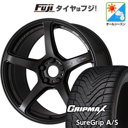 【新品国産車用 5穴114.3車】 オールシーズンタイヤ ホイール4本セット 225/40R18 グリップマックス シュアグリップA/S(限定) ワーク エモーション T5R 18インチ