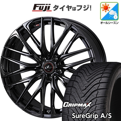 グリップマックス - 【新品国産車用 5穴114.3車】 オール時期タイア 車輪4本仕掛ける 225/45R18 シュアグリップ(押さえる) ウェッズ レオニス SK 18in タイヤ、ホイール-オールシーズンタイヤ、ホイールセット