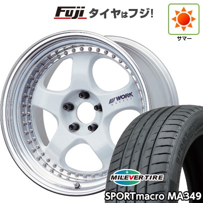 【新品国産車用 5穴114.3車】 夏タイヤ ホイール4本セット 215/45R18 ミレバー スポーツマクロ MA349（限定） WORK ワーク マイスター S1 3P 18インチ