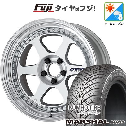 【新品国産5穴114.3車】 オールシーズンタイヤ ホイール４本セット 235/55R18 クムホ マーシャル MH22 オールシーズン(限定) ワーク マイスター L1 3P 18インチ : fuji 1303 142064 42256 42256 : フジコーポレーション