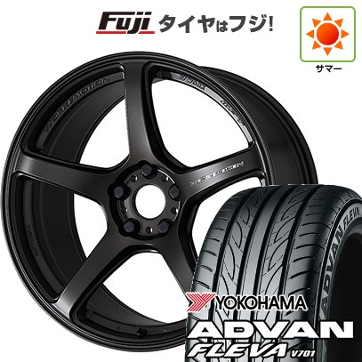 ADVAN 【新品国産車用 5穴114.3車】 夏タイヤ ホイール4本セット 195 
