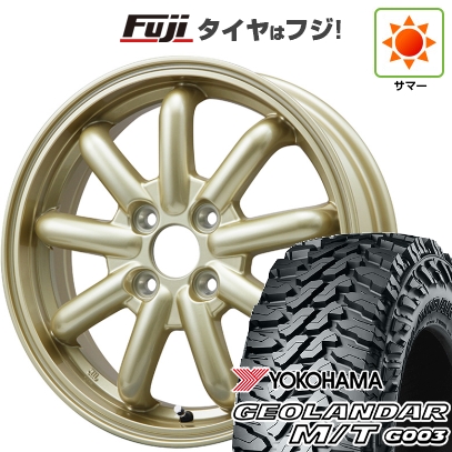 【新品 軽自動車】ハスラー 夏タイヤ ホイール４本セット 165/65R14 ヨコハマ ジオランダー M/T G003 ブランドルライン ストレンジャーKST-9改 14インチ