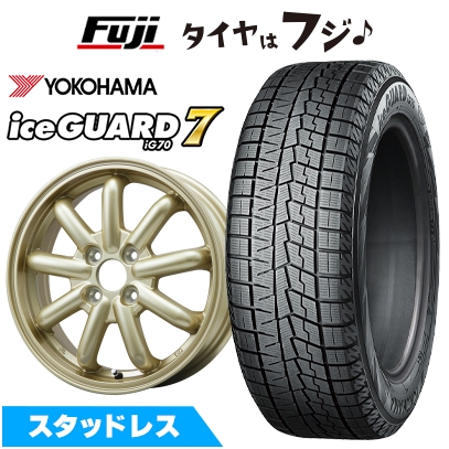 【軽自動車】 ハスラー スタッドレスタイヤ ホイール4本セット 165/65R14 ヨコハマ アイスガード7 IG70 ストレンジャーKST-9改 14インチ ※コンパクトカー不可