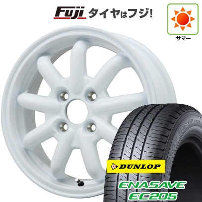 【新品 軽自動車】エブリイワゴン | 夏タイヤ ホイール4本セット | 165/50R15 | エナセーブ EC205 | ストレンジャーKST-9改 ホワイト 15インチ