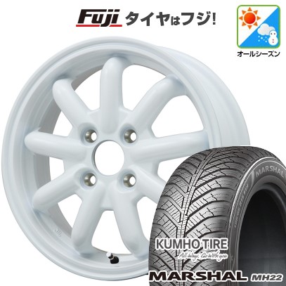 新品 N-BOX タント スペーシア オールシーズンタイヤ ホイール４本セット 155/65R14 クムホ マーシャル MH22(限定) ストレンジャーKST-9改 14インチ