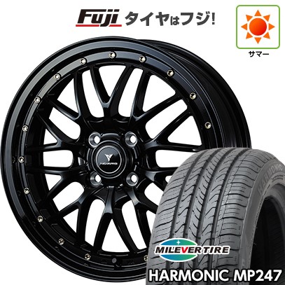 【新品 軽自動車】エブリイワゴン サマータイヤ ホイール4本セット 165/50R15 ミレバー ハーモニック MP247(限定) ウェッズ ノヴァリス アセット M1 15インチ