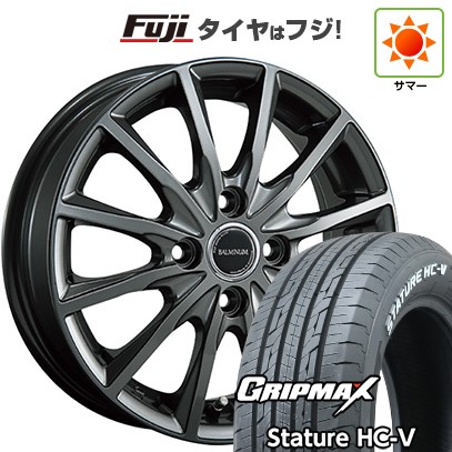 【新品 軽自動車】軽トラ 夏タイヤ ホイール4本セット 145/80R12 80/78Q グリップマックス スタチャー HC-V RWL （限定） ブリヂストン バルミナ AR12 12インチ