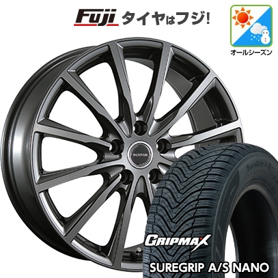 【新品国産車用5穴114.3】 | オールシーズンタイヤ ホイール4本セット | 225/65R17 | シュアグリップ AS ナノ | ブリヂストン バルミナ AR12 | 7J 17インチ