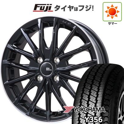 【新品 軽自動車】軽トラ 軽バン 夏タイヤ ホイール4本セット 145/80R12 80/78N ヨコハマ Y356 ブランドルライン DF-10M 12インチ