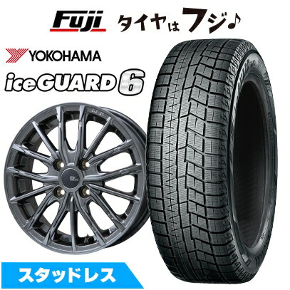 新品国産車用 4穴100 スタッドレスタイヤ ホイール4本セット 175/60R15 ヨコハマ アイスガード シックスIG60 ブランドルライン DF-10M ハイパーグレー 15インチ