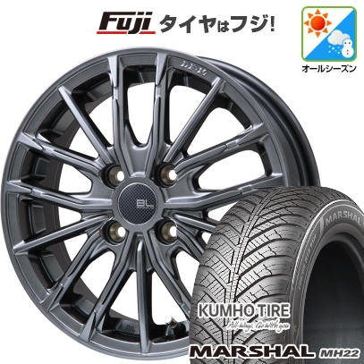 【新品】フリード 5穴/114 オールシーズンタイヤ ホイール4本セット 185/65R15 マーシャル MH22(限定) ブランドルライン DF-10M  15インチ