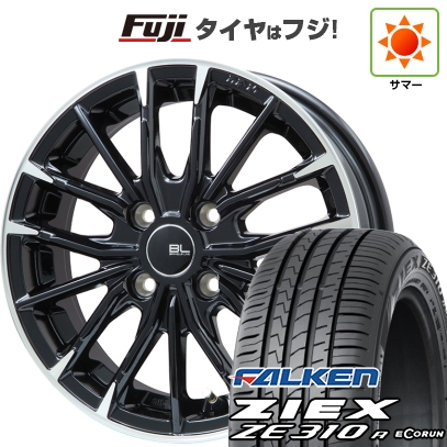 新品 フィット | 夏タイヤ ホイール4本セット | 185/60R15 | ファルケン ジークス ZE310R エコラン(限定) | DF-10M グロスブラック/カットスポーク | 15インチ