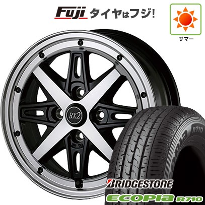 【新品 軽自動車】軽トラ 軽バン 夏タイヤ ホイール4本セット 145/80R12 80/78N ブリヂストン エコピア R710(限定) アルジェノン フェニーチェ RX 2 12インチ : fuji 21681 145404 27205 27205 : フジコーポレーション