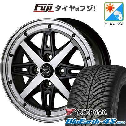 【新品 軽自動車】N-BOX タント オールシーズンタイヤ ホイール4本セット 165/55R15 ヨコハマ ブルーアース 4S AW21 アルジェノン フェニーチェ RX-2 15インチ