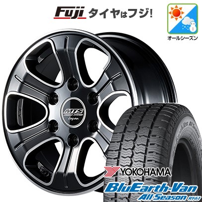 【新品】ハイエース200系 オールシーズンタイヤ ホイール4本セット 195/80R15 107/105N ヨコハマ ブルーアース Van RY61 M.T.S.JAPAN MJ15-01S 15インチ