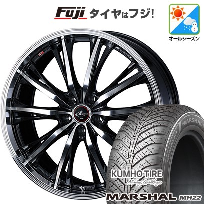 新品国産車用 5穴114.3車 オールシーズンタイヤ ホイール4本セット 235/55R18 クムホ マーシャル MH22(限定) WEDS ウェッズ レオニス RT 18インチ