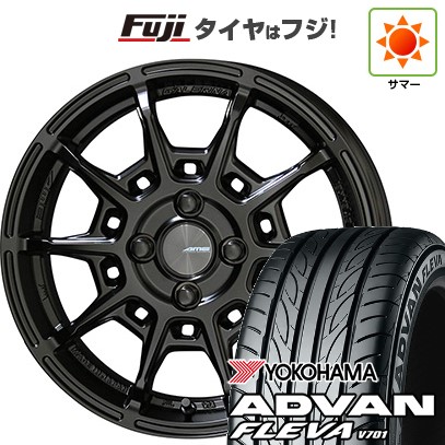 ADVAN 【新品国産車用 4穴100車】 夏タイヤ ホイール4本セット 195 