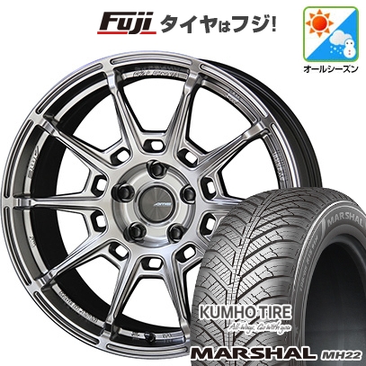 【新品国産車用5穴114.3】 | オールシーズンタイヤ ホイール4本セット | 225/45R18 | マーシャル MH22(限定) | 共豊 ガレルナ レフィーノ | 8J 18インチ