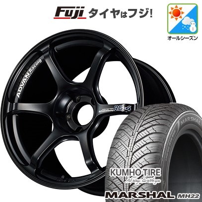 【新品国産車用 5穴100車】 オールシーズンタイヤ ホイール4本セット 205/50R17 クムホ マーシャル MH22(限定) ヨコハマ アドバンレーシング RG-4 17インチ