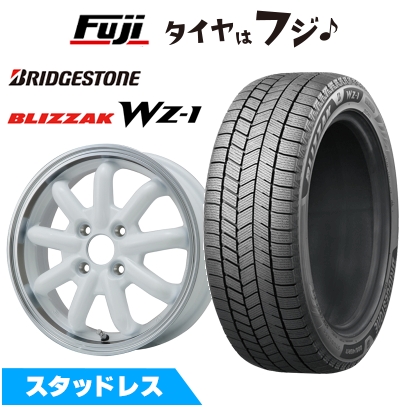 【新品 軽自動車】ソリオ スタッドレスタイヤ ホイール4本セット 165/70R14 ブリヂストン ブリザック WZ-1 ストレンジャーKST-9改 4.5J 14インチ