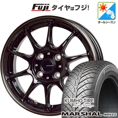 【新品国産車用4穴100】 | オールシーズンタイヤ ホイール4本セット | 205/45R17 | マーシャル MH22(限定) | ジースピード P-07 17インチ