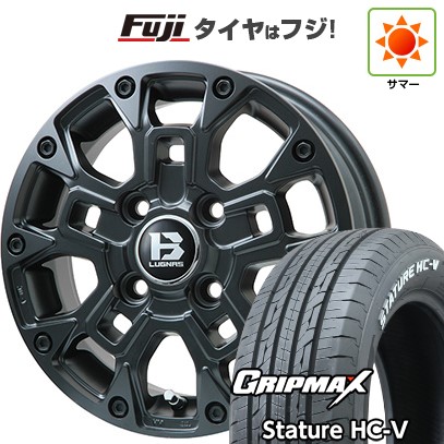 【新品 軽自動車】軽トラ 夏タイヤ ホイール4本セット 145/80R12 80/78Q グリップマックス スタチャー HC-V RWL （限定） ビッグウエイ B-LUGNAS BRD 12インチ