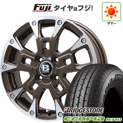 【新品 軽自動車】軽トラ 軽バン | 夏タイヤ ホイール4本セット | 145/80R12 80/78N | ブリヂストン エコピア R710 | ビッグウエイ B-LUGNAS BRD | 4J 12インチ