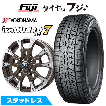 N-BOX タント スペーシア スタッドレスタイヤ ホイール4本セット 155/65R14 ヨコハマ アイスガード7 セブンIG70 B-LUGNAS BRD 14インチ