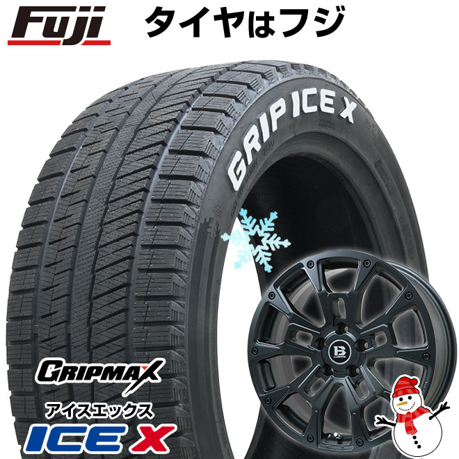 新品 ライズ/ロッキー（ハイブリッド） スタッドレスタイヤ ホイール４本セット 195/60R17 GRIP MAX アイスX RWL (限定) ビッグウエイ B LUGNAS BRD 17インチ : fuji 24441 146658 45516 45516 : フジコーポレーション