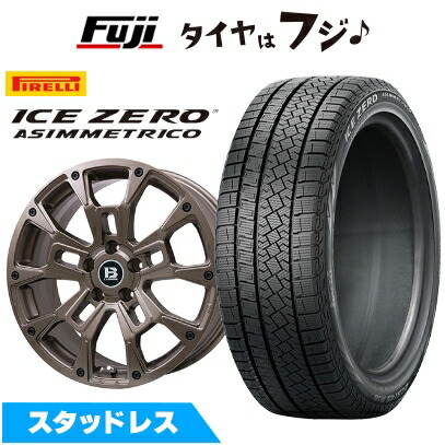 新品国産車用 5穴114.3車 スタッドレスタイヤ ホイール4本セット 225/60R17 ピレリ ウィンター アイスゼロアシンメトリコ ビッグウエイ B-LUGNAS BRD 17インチ