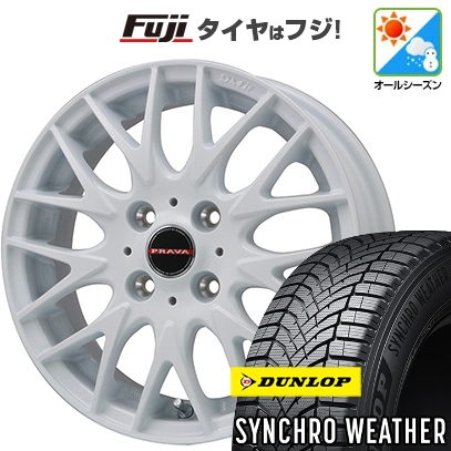 【新品】N-BOX タント スペーシア オールシーズンタイヤ ホイール4本セット 155/65R14 ダンロップ シンクロウェザー LEYSEEN プラバ9MJrII 4.5J 14インチ