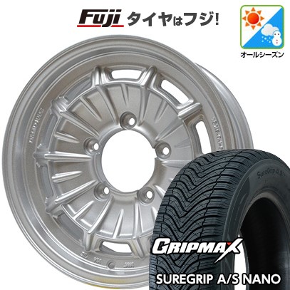 【新品】ジムニーシエラ オールシーズンタイヤ ホイール4本セット 195/80R15 グリップマックス SUREGRIP A/S NANO(限定) ダムド カンタービレ 15インチ