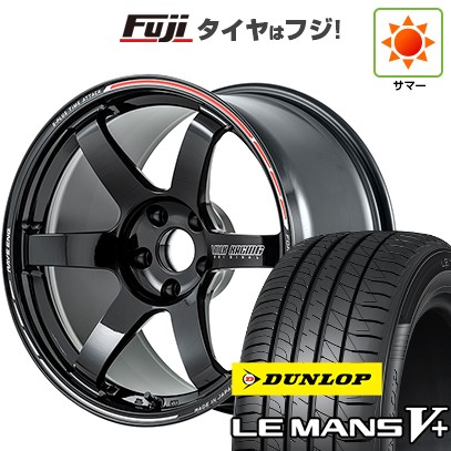 新品国産車用 5穴100 夏タイヤ ホイール4本セット 225/40R18 DUNLOP ルマン V+(ファイブプラス) RAYS VOLK RACING TE37 サーガ S-plus TIME ATTACK 18インチ