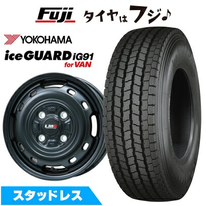 【新品 軽自動車】軽トラ スタッドレスタイヤ ホイール4本セット 145/80R12 80/78N ヨコハマ アイスガード iG91 レアマイスター LMG OFF-STYLE 2 12インチ