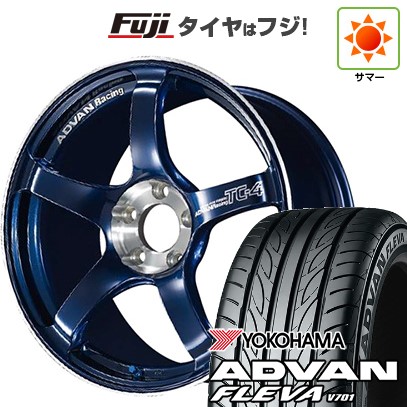 ADVAN 【新品国産車用 4穴100車】 夏タイヤ ホイール4本セット 195