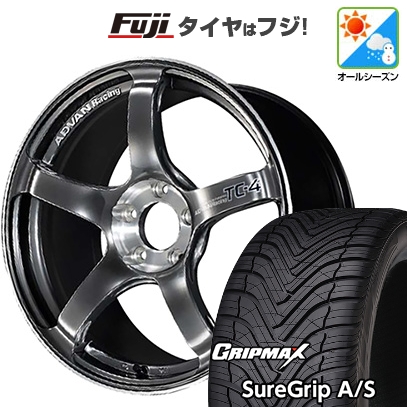【新品国産車用5穴100】 | オールシーズンタイヤ ホイール4本セット | 225/55R18 | グリップマックス Sure Grip AS | ADVAN Racing TC-4 SE 18インチ