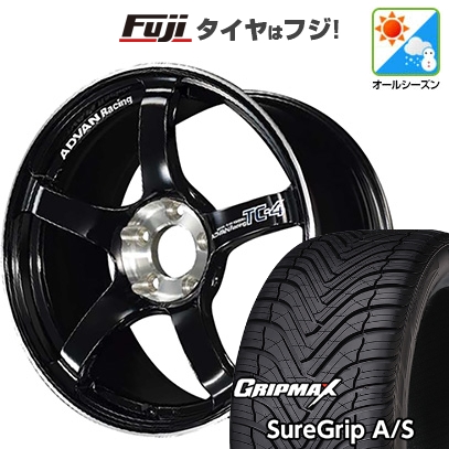 【新品国産車用5穴100】 | オールシーズンタイヤ ホイール4本セット | 225/40R18 | グリップマックス Sure Grip AS | ADVAN Racing TC-4 SE 18インチ